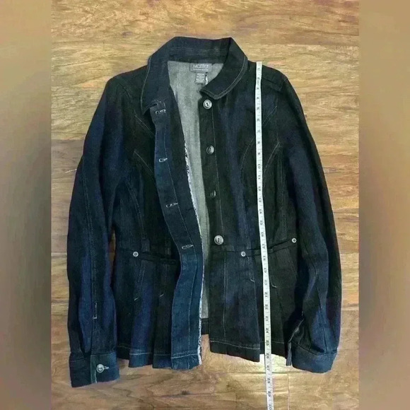 Motto Dark Wash Jean Jacket Women’s Size Buttons Comfy - Picture 5 of 6